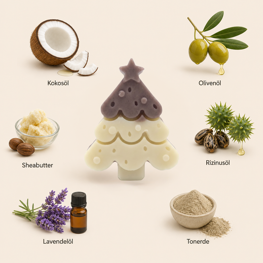 WEIHNACHTSSEIFE LAVENDEL | NATURSEIFE IN TANNENFORM