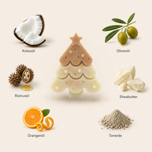 WEIHNACHTSSEIFE ORANGE | NATURSEIFE IN TANNENFORM