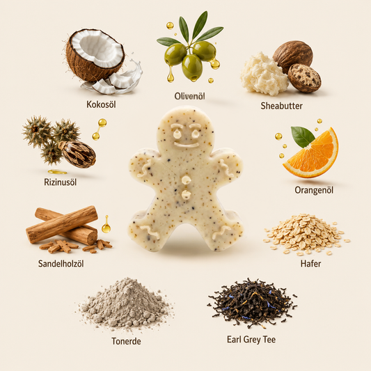 WEIHNACHTSSEIFE SANDELHOLZ | NATURSEIFE IN LEBKUCHENMANN FORM