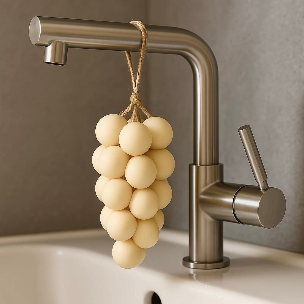 Handgefertigte Traubenseife 200g aus Tirol in Traubenform