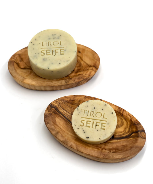 GROSSE SEIFEN SET „DIE TIROLERIN" | 4 NATURSEIFEN inkl. SEIFENSCHALE + 4IN1 FESTE CREME ALS GESCHENK